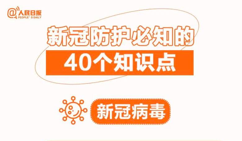 新冠防護必知的40個知識點